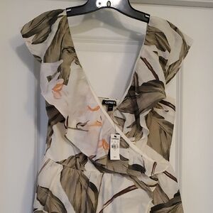 Express Floral Ruffle Dress